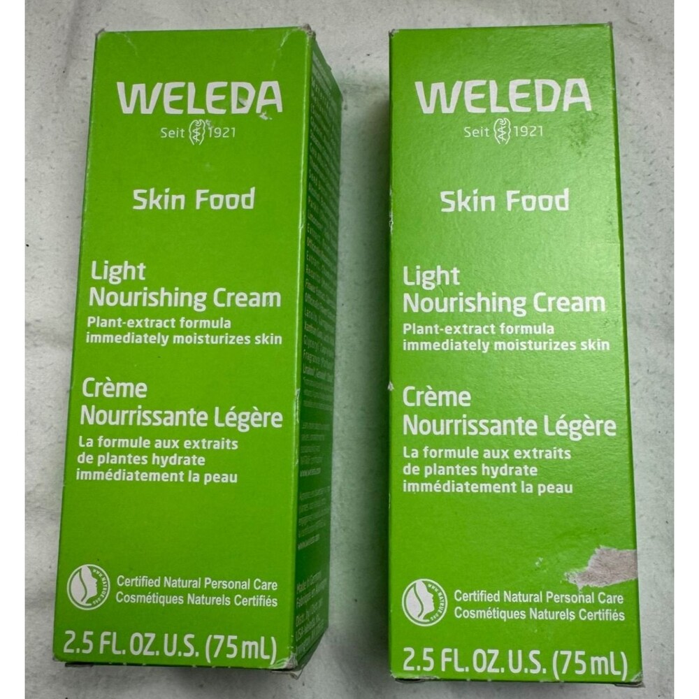 2x WELEDA Skin Food LIGHT NOURISHING CREAM 2.5 Fl.Oz 02/26 Plant-Extract Formula